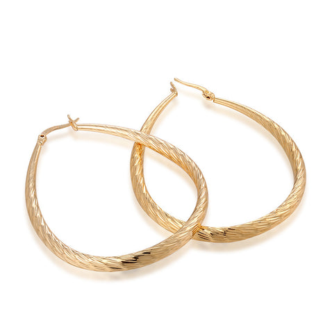 Golden Drop-Shaped Earrings