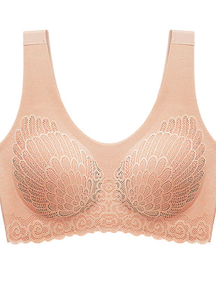 Lace Latex Wireless Sports Bra