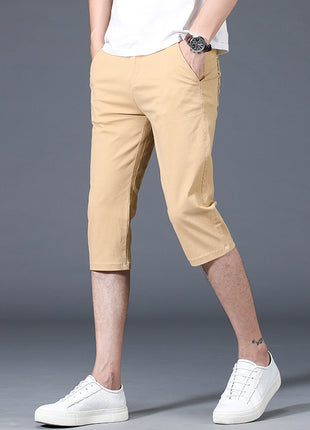 Slim-fitting Mid-waist Thin Casual Pants