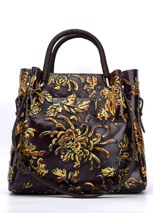 Three-dimensional Embossed Cowhide Bag