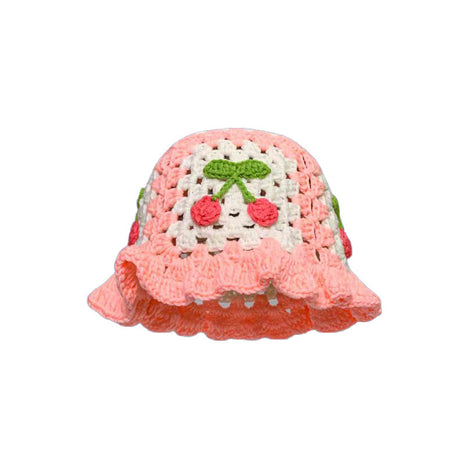 Retro Hollow Flower Handmade Knitted Hat