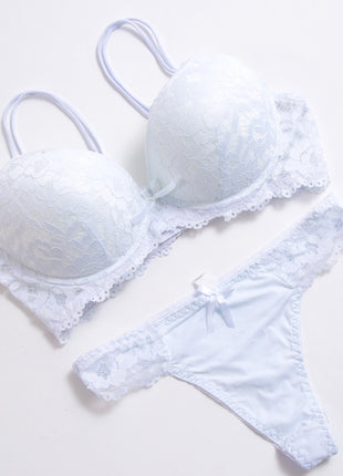 Lace Bra and Thong Set