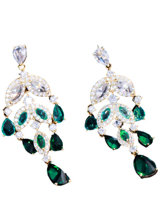 Water Drops Zircon Tassel Earrings