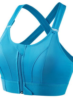 Adjustable Front Zipper Sports Bra
