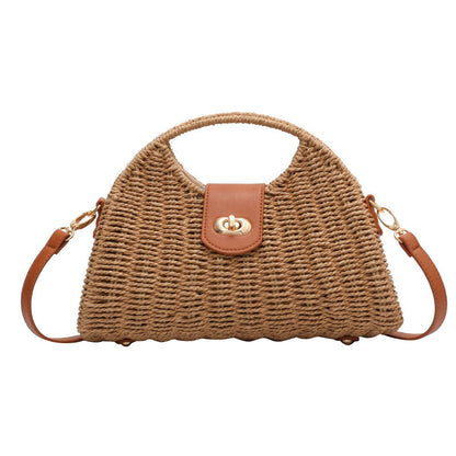 Fashion Straw Clash Handbag