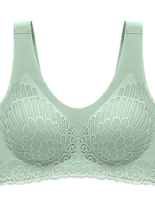 Lace Latex Wireless Sports Bra