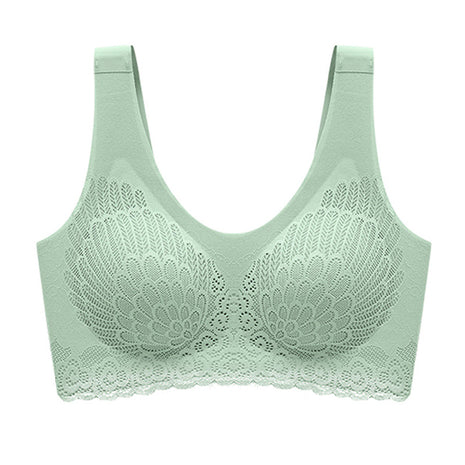 Lace Latex Wireless Sports Bra
