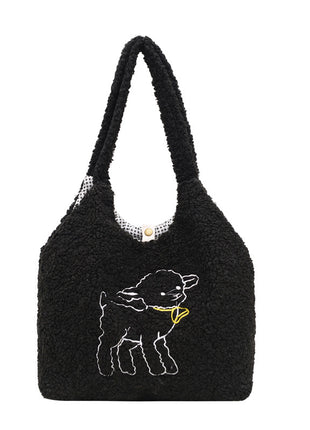 Lamb Winter Double Side Shoulder Bags