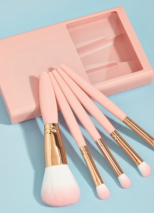 5 pcs Makeup Brushes with Mirror
