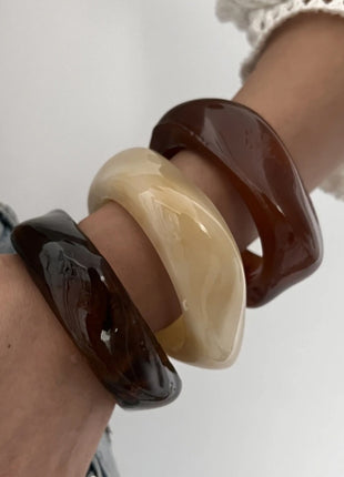 Acrylic Exaggerated Translucent Bracelet