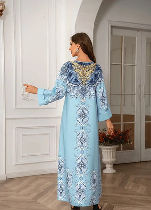 Lace Detail Long Sleeved Extra Long Dress