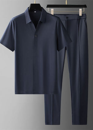 Ultra-thin Silky Ice Seamless Short Sleeve Set