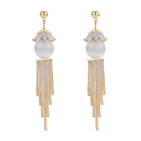 Opal Long Stud Earrings