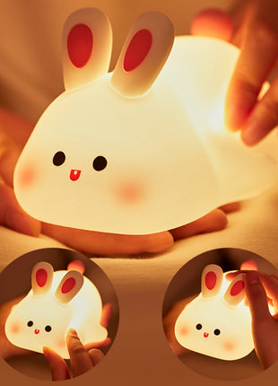 Cute Rabbit Silicone LED Night Light Touch Sensor