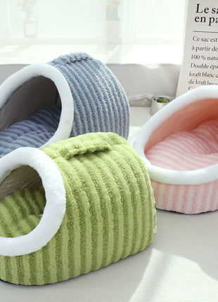 Thickened Three-dimensional Pet Nest Macaron Double-piece Warm to Bore Kennel