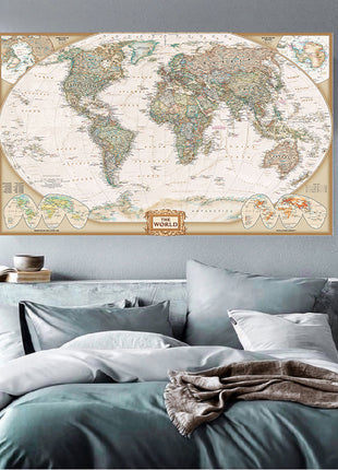 Vintage World Map 100 X 150 cm