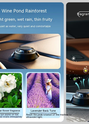 Solar Powered Car Air Freshener & Cleaner Perfume Fragrance Diffuser