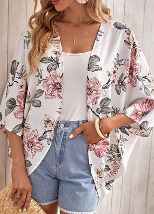 Fashion Without Buckle Batwing Sleeve Coat