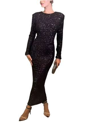 Backless Sequined Dress