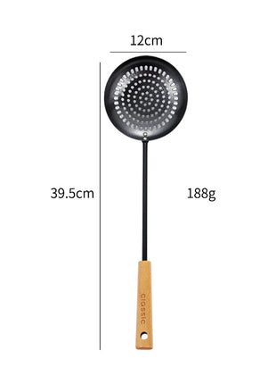 Big Black Long Handle Non-stick Cooking Iron Chef Set of 4