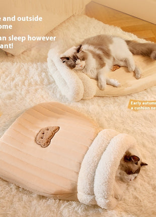 Sleeping Pet Nest Bag Warm Closed Pocket