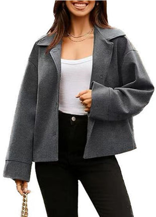 Short Small Suit Long Sleeve Button Coat