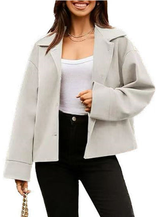 Short Small Suit Long Sleeve Button Coat