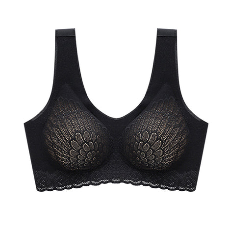 Lace Latex Wireless Sports Bra