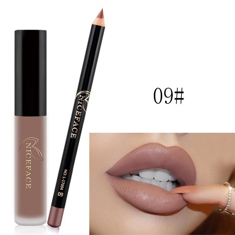 NICEFACE Lip Gloss & Pencil Set
