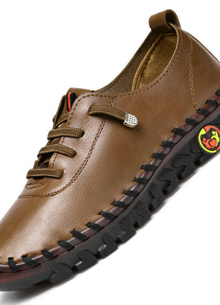 Handmade Leather Stitching Soft Bottom Shoes