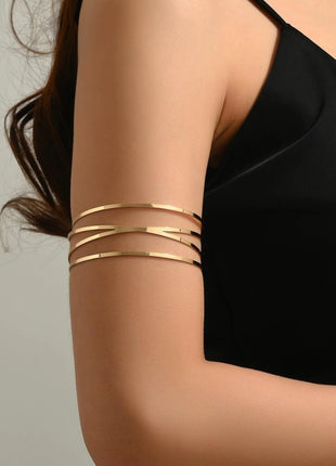 Handcrafted Gold-plated Lines Arm Chain