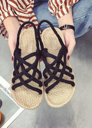 Braided Hemp Rope Sandals
