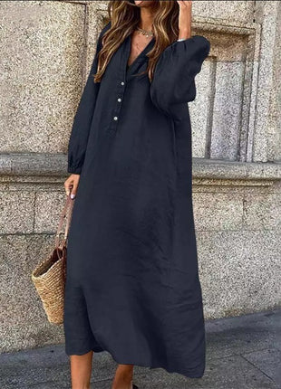 Artistic Cotton and Linen Dress