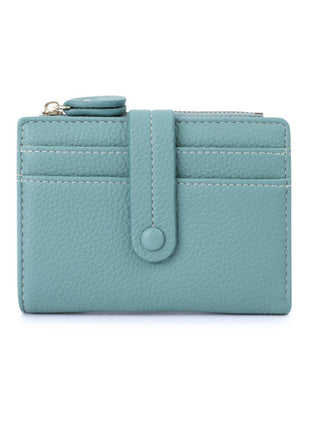 PU Leather Plaid Short Wallet