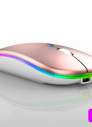 Ultra-thin Wireless Colorful Luminous Charging Mouse