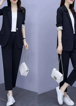 Flab Hiding Loose Slimming Coat Two-piece Set