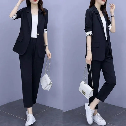 Flab Hiding Loose Slimming Coat Two-piece Set