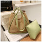 Trendy Fashion Large Capacity Contrast Colour Tote Handbags