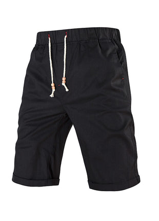 Summer Sports Casual Shorts Drawstring Zipper Pocket With Solid Color