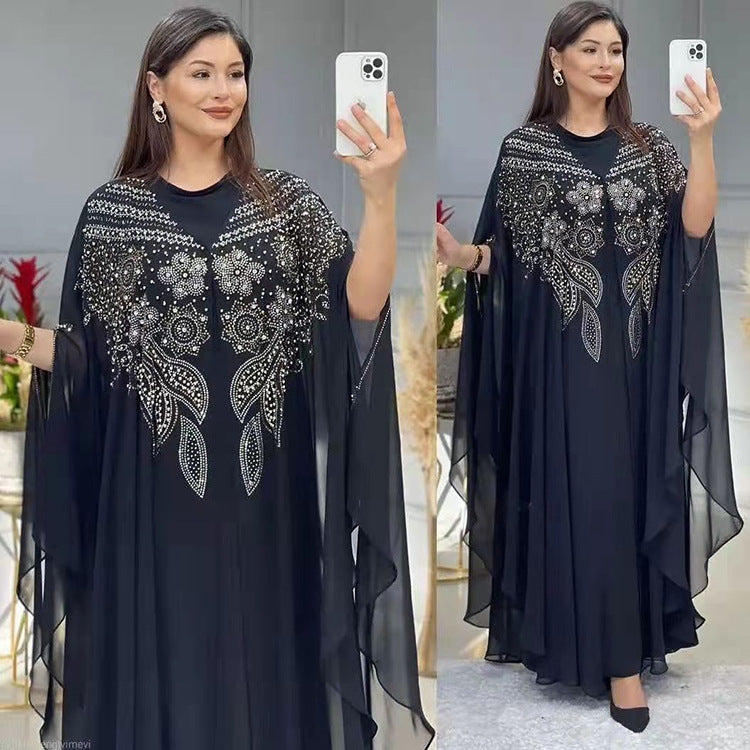 Flowers Plus Size Long Gown Dress