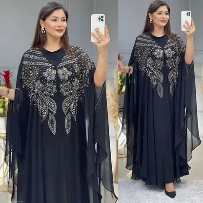 Flowers Plus Size Long Gown Dress