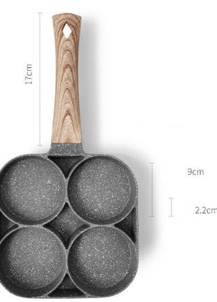 QuadChef™ 4-Hole Non-Stick Breakfast Pan – Perfect for Eggs, Burgers & Pancakes