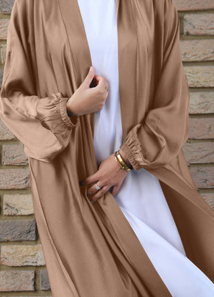 Bubble Satin Cardigan Abaya
