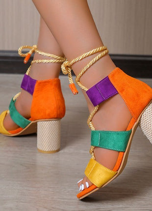 Chunky Strap High Heels