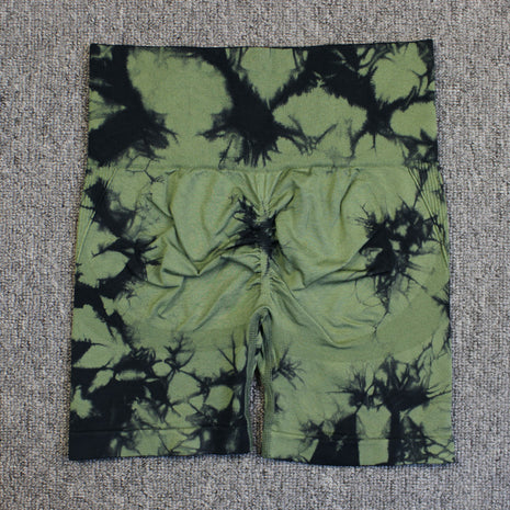 Tie-dye Quick-drying High-waisted Hip-lifting Short