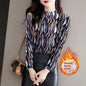 Half Turtleneck Outer Wear Printed Bottoming Shirt