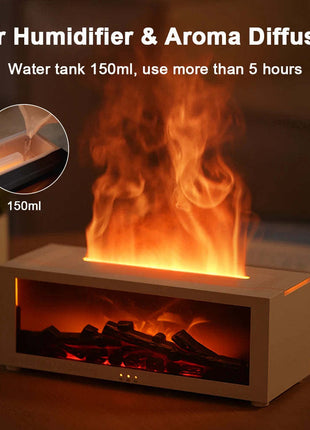 3D Flame Aromatherapy Oil Diffuser with Remote Control