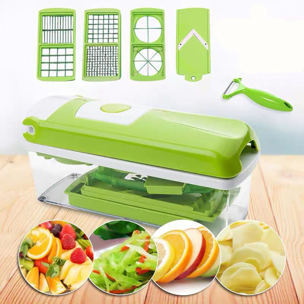 Set of 12 PCS Multifunctional Chopper, Grater, Slicer & Dicer Cutter