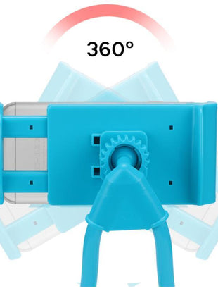 Blue 360-degree camera mount on a white background