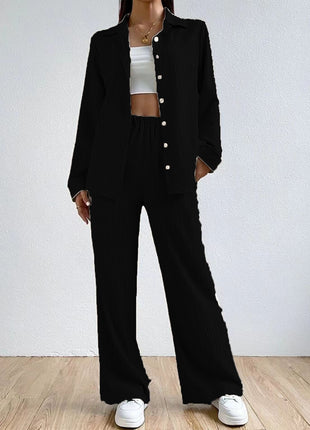Fashion Casual Drawstring Trousers Two-piece Suit